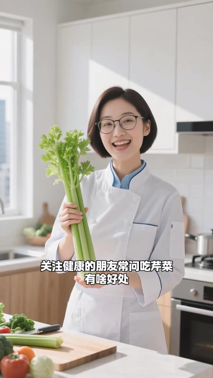 吃芹菜有什么好处？健康养生小知识，降压又通便～