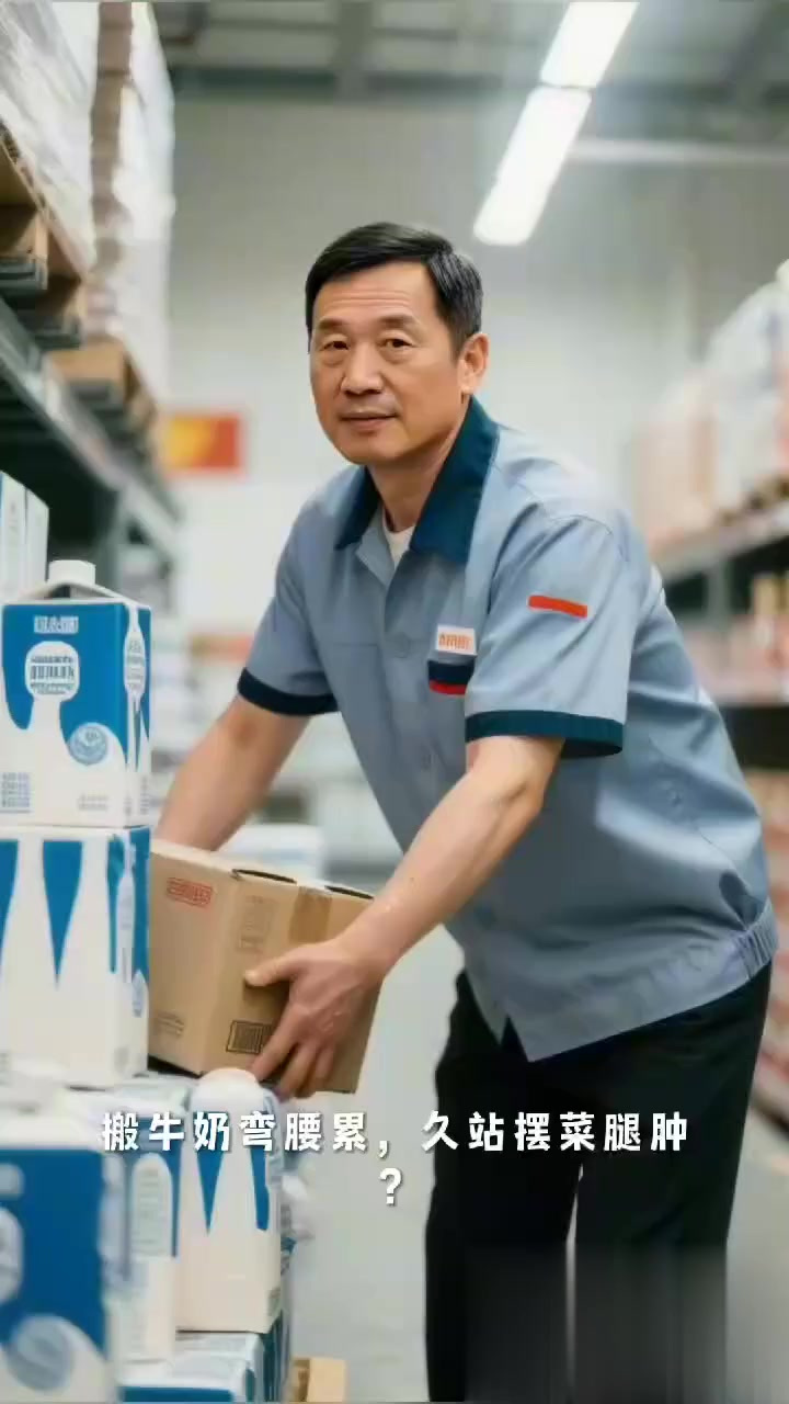 社区生鲜超市理货员：搬牛奶箱腰累 + 摆蔬菜久站腿肿？红豆粥