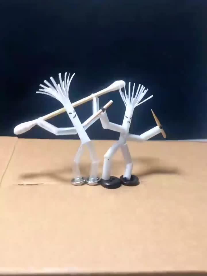 用完的吸管不要扔,用它做个吸管竹节人,超