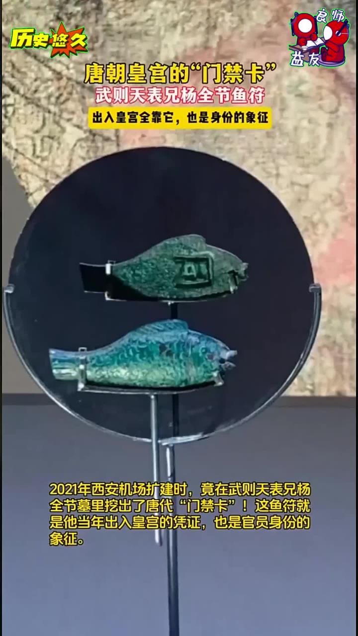 唐朝皇宫的“门禁卡”!武则天表兄杨全节鱼符,出入皇宫全靠它