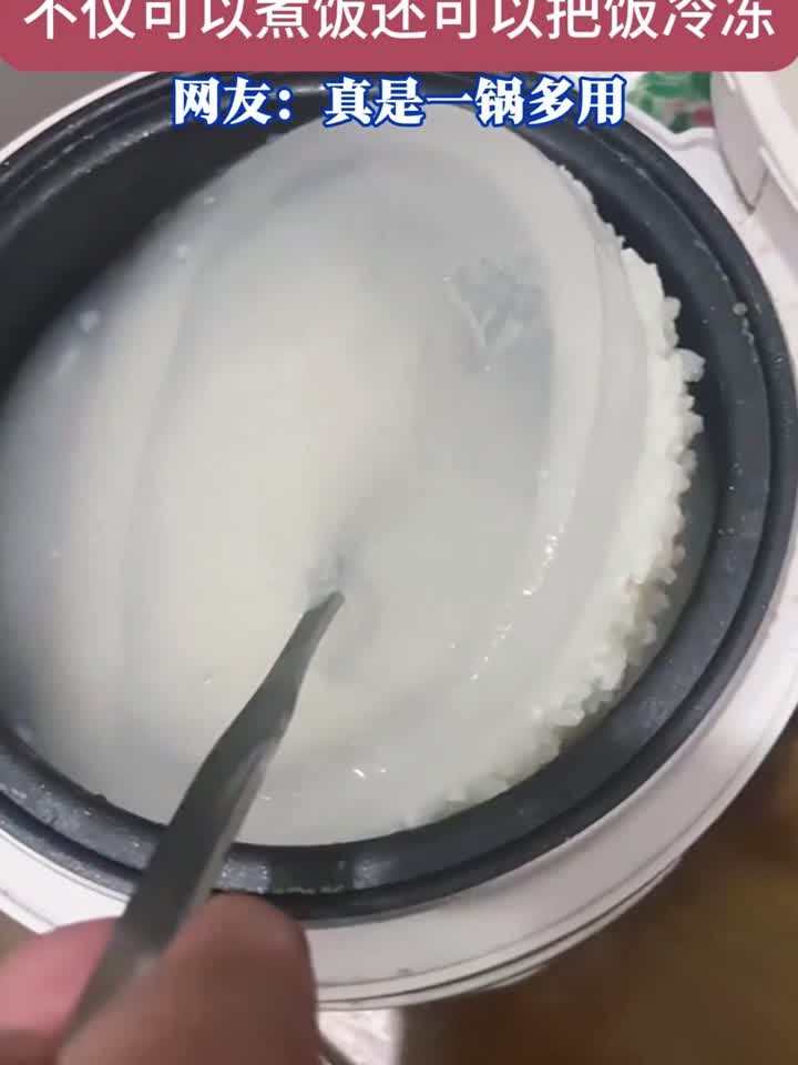 没想到电饭煲还有冰箱的功能,不仅能煮饭还能将饭冷冻