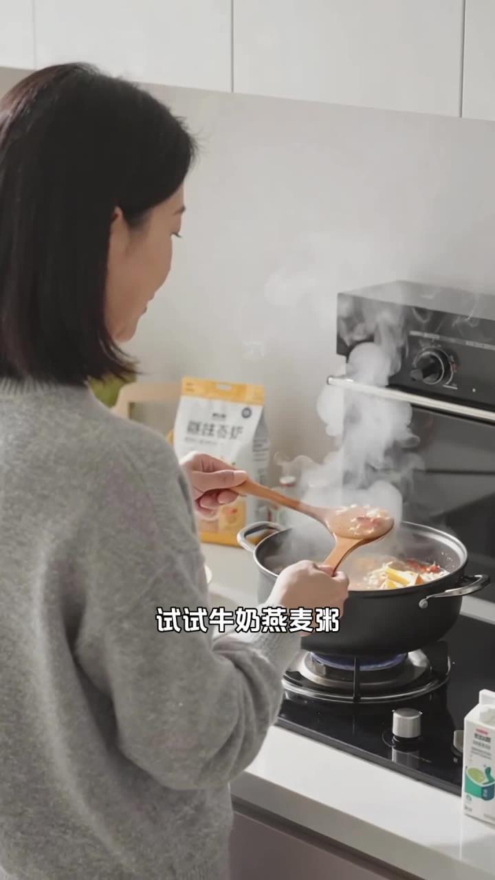 牛奶燕麦粥平稳适口，适合血糖易波动人群，状态更舒适稳定
