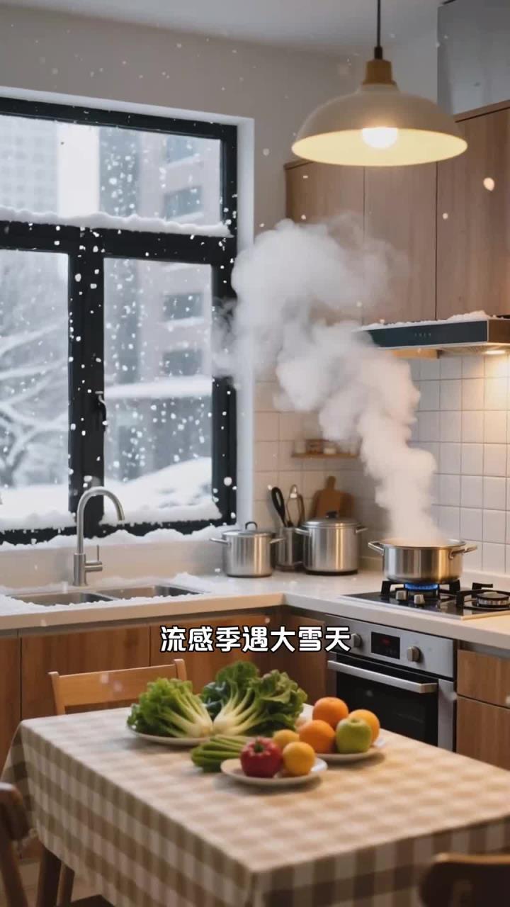 流感季大雪天饮食，喝紫菜豆腐汤，清淡补水补蛋白