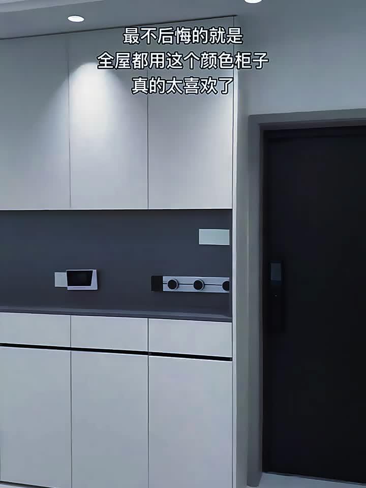 全屋都是这个颜色柜子,婷兰灰看起来真的很高级,越看越喜欢