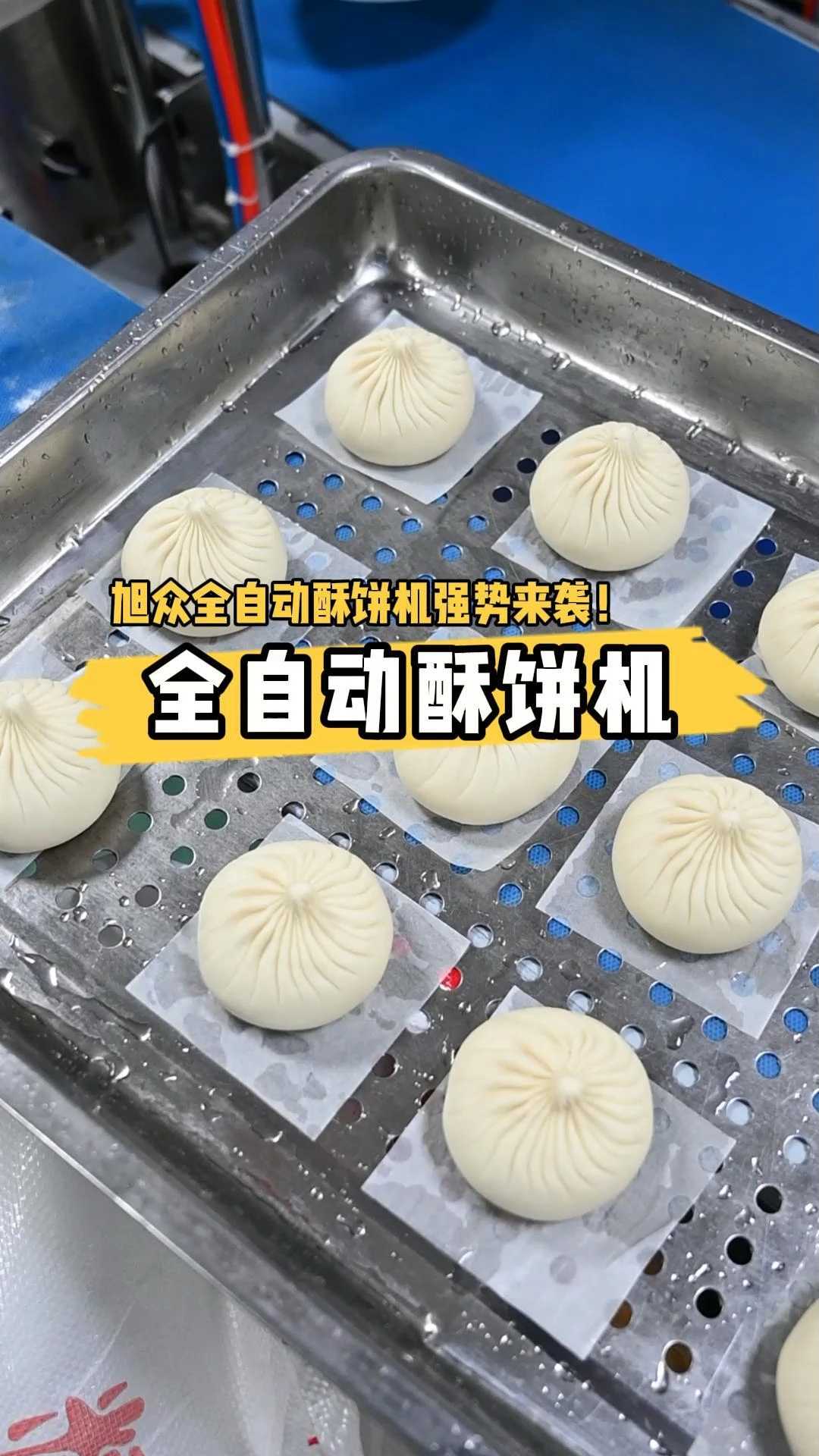 旭众全自动酥饼机做捏花豆腐馅包子