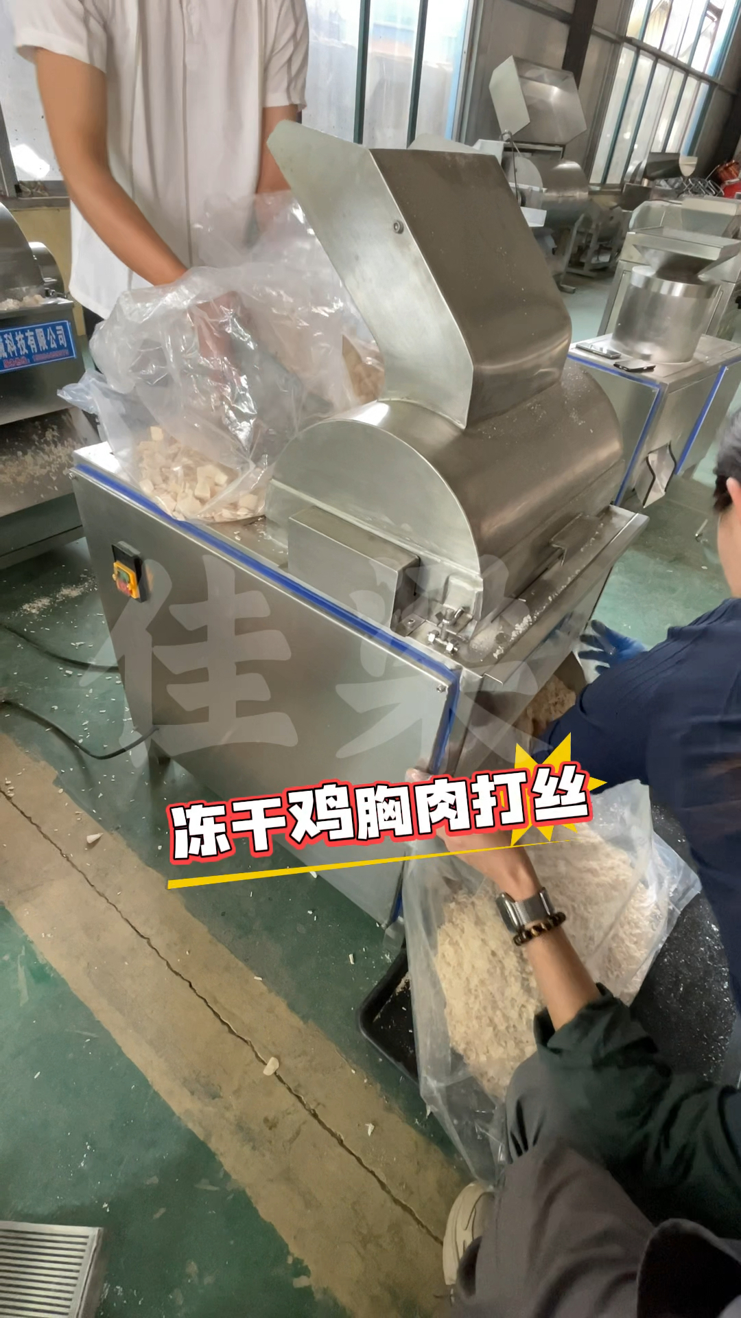 冻干鸡胸肉打丝机,冻干鸡胸肉拆丝机,鸡肉松机器