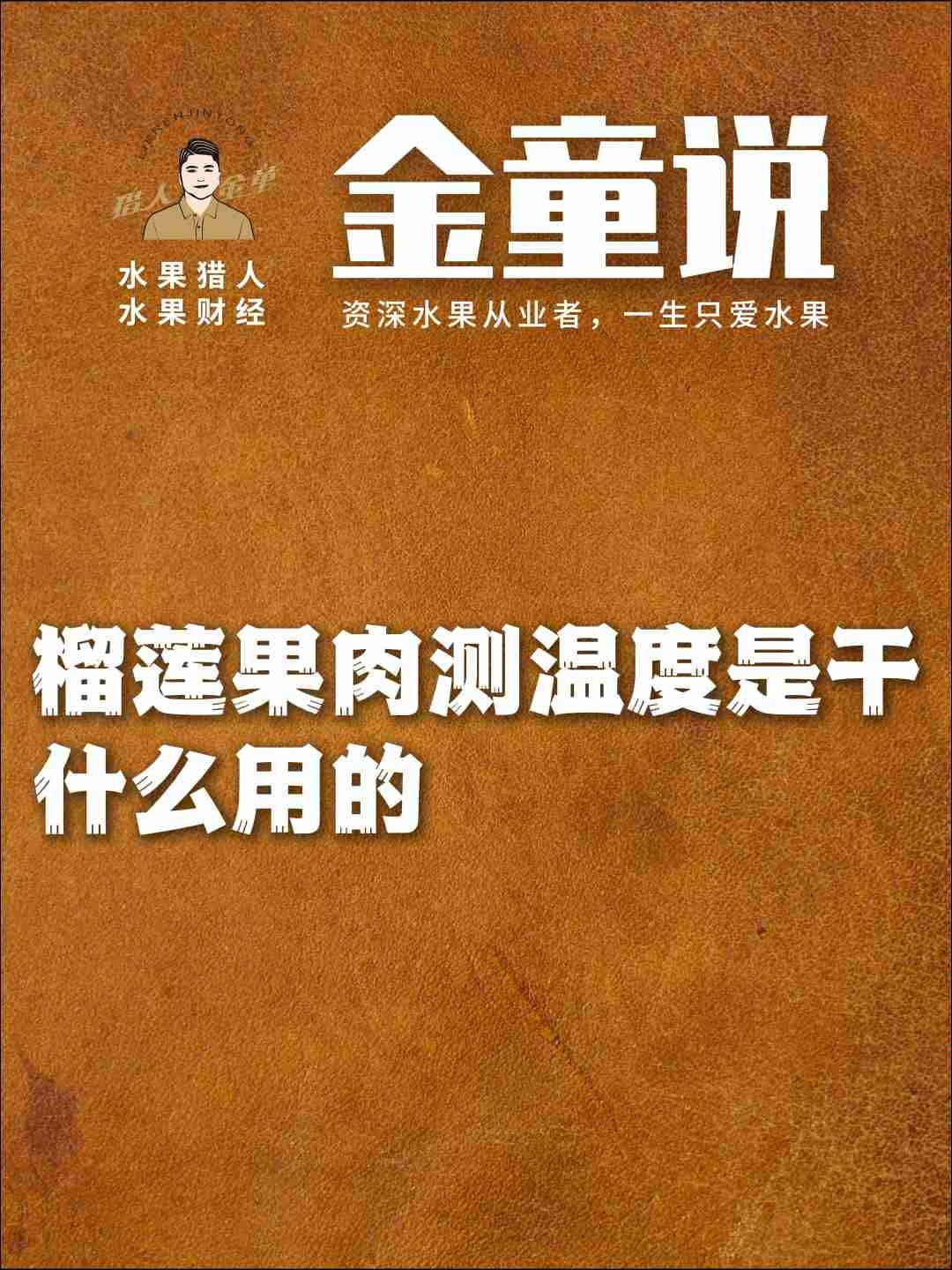 榴莲果肉测温度是干什么用的
