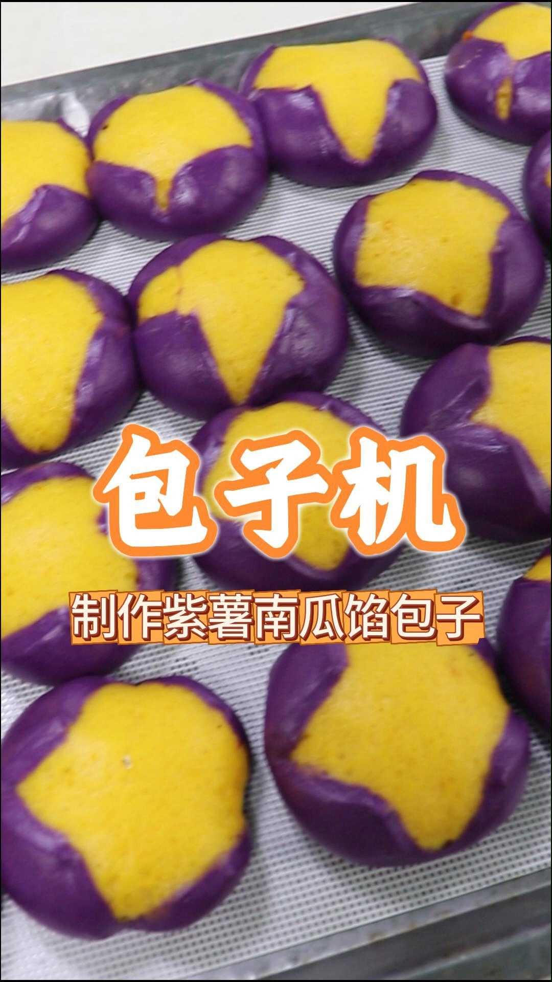 紫薯南瓜馅包子