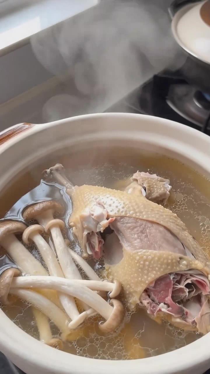 茶树菇，搭配老鸭煲汤，清热祛湿补元气