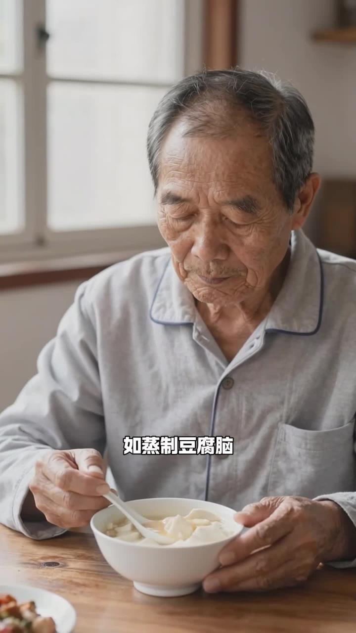 蒸制豆腐脑淋少许酱油,早餐吃它,老人能享受软嫩的口感吗?