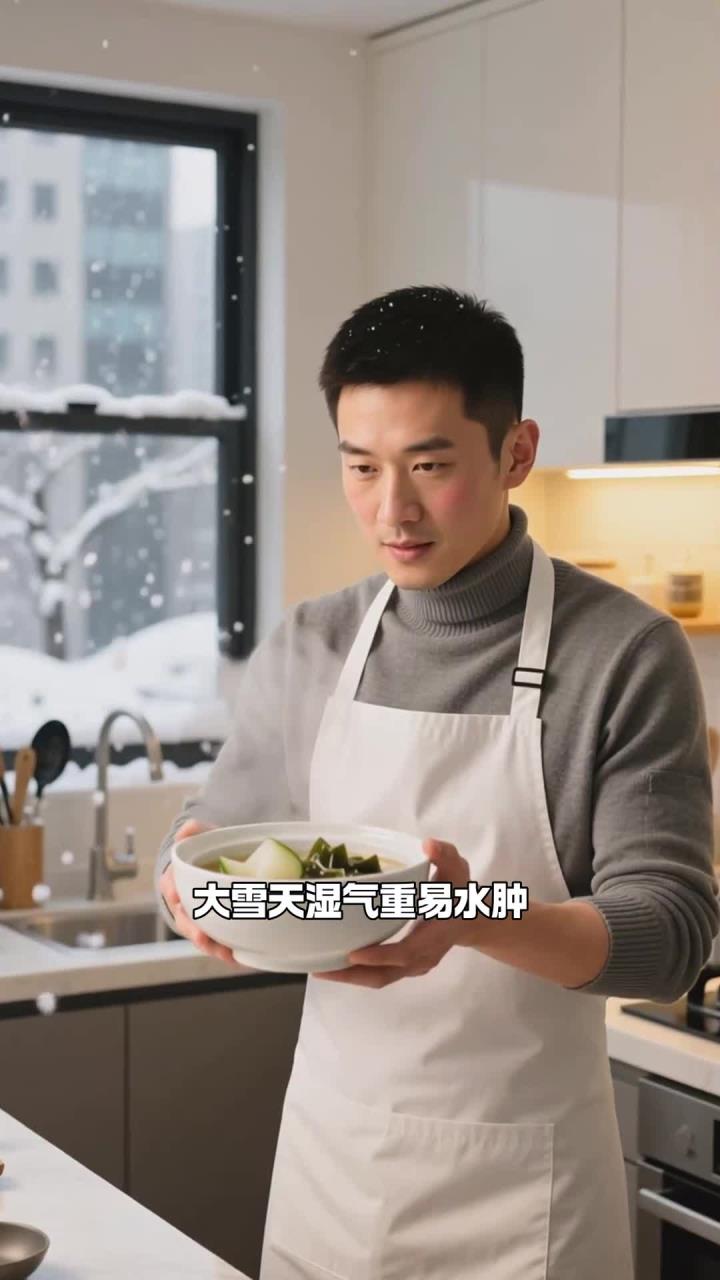 大雪天喝清淡的冬瓜海带汤,营养均衡祛湿消肿