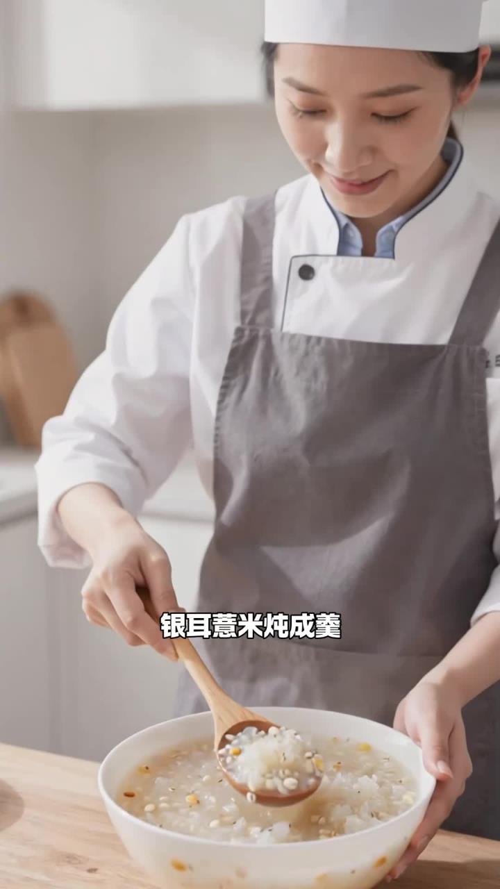 银耳+薏米炖成羹,祛湿滋润,湿气重的人能喝吗?