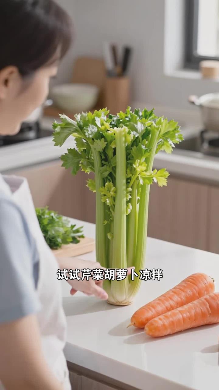 芹菜搭配胡萝卜凉拌,清爽脆嫩无负担,日常佐餐肠胃更轻松