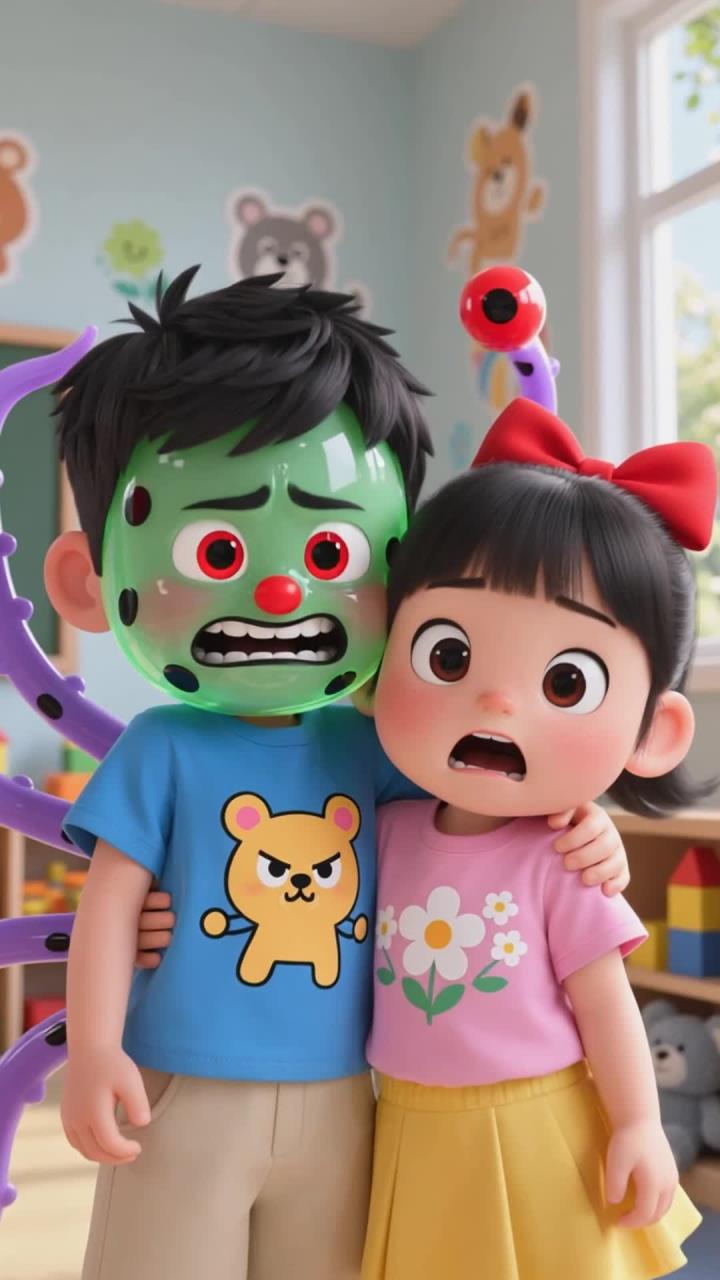 幼儿园大班娃 + 多吃豆芽炒肉丝 + 病菌全冲走啦