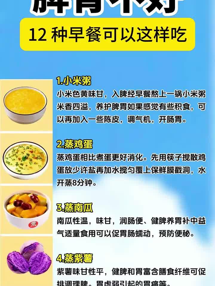 脾胃虚弱早餐怎么吃?12种养胃食谱助消化