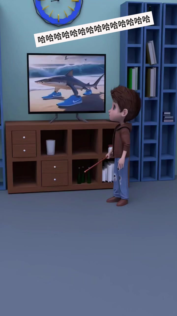 小帅指着的小鲨鱼图片