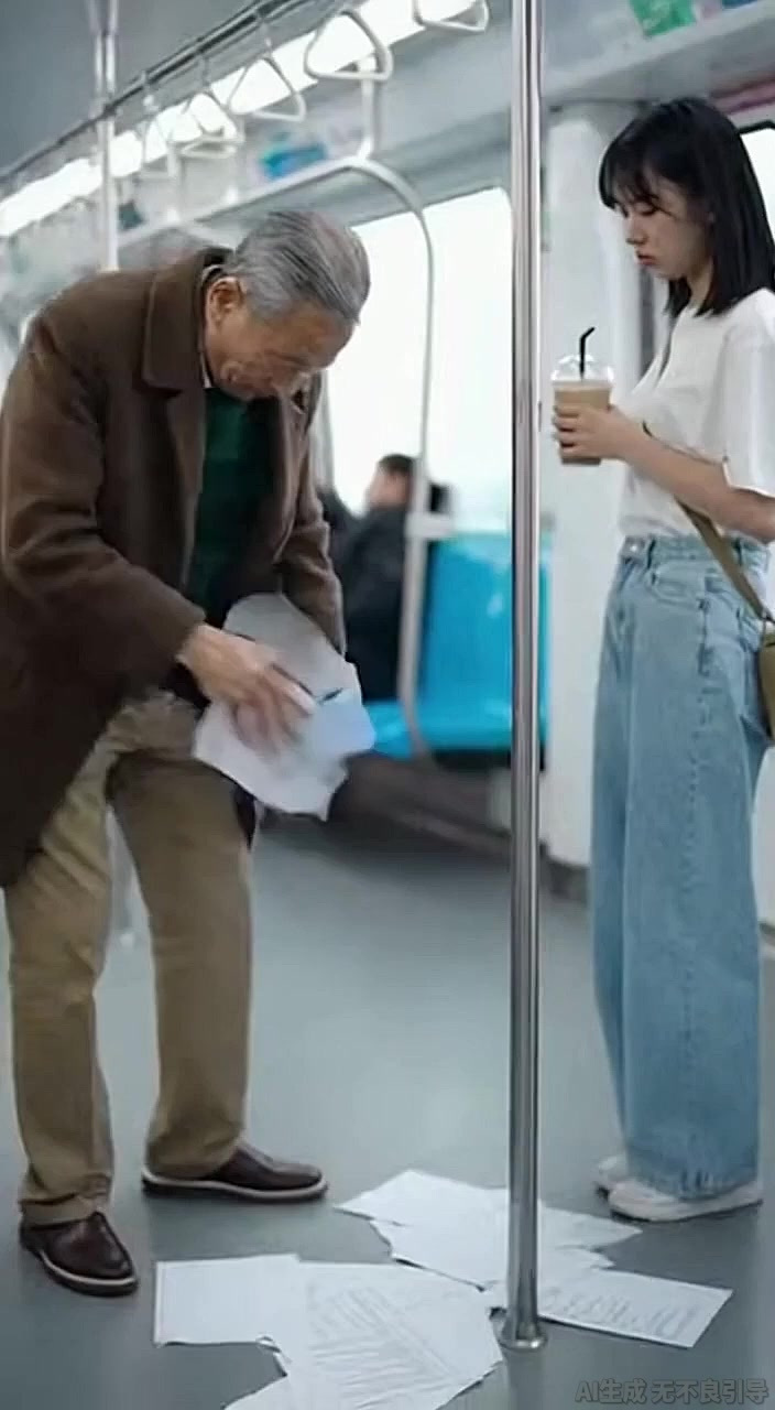 地铁遇大爷道德绑架，女孩手拿热奶茶拒帮忙被骂冷漠自私