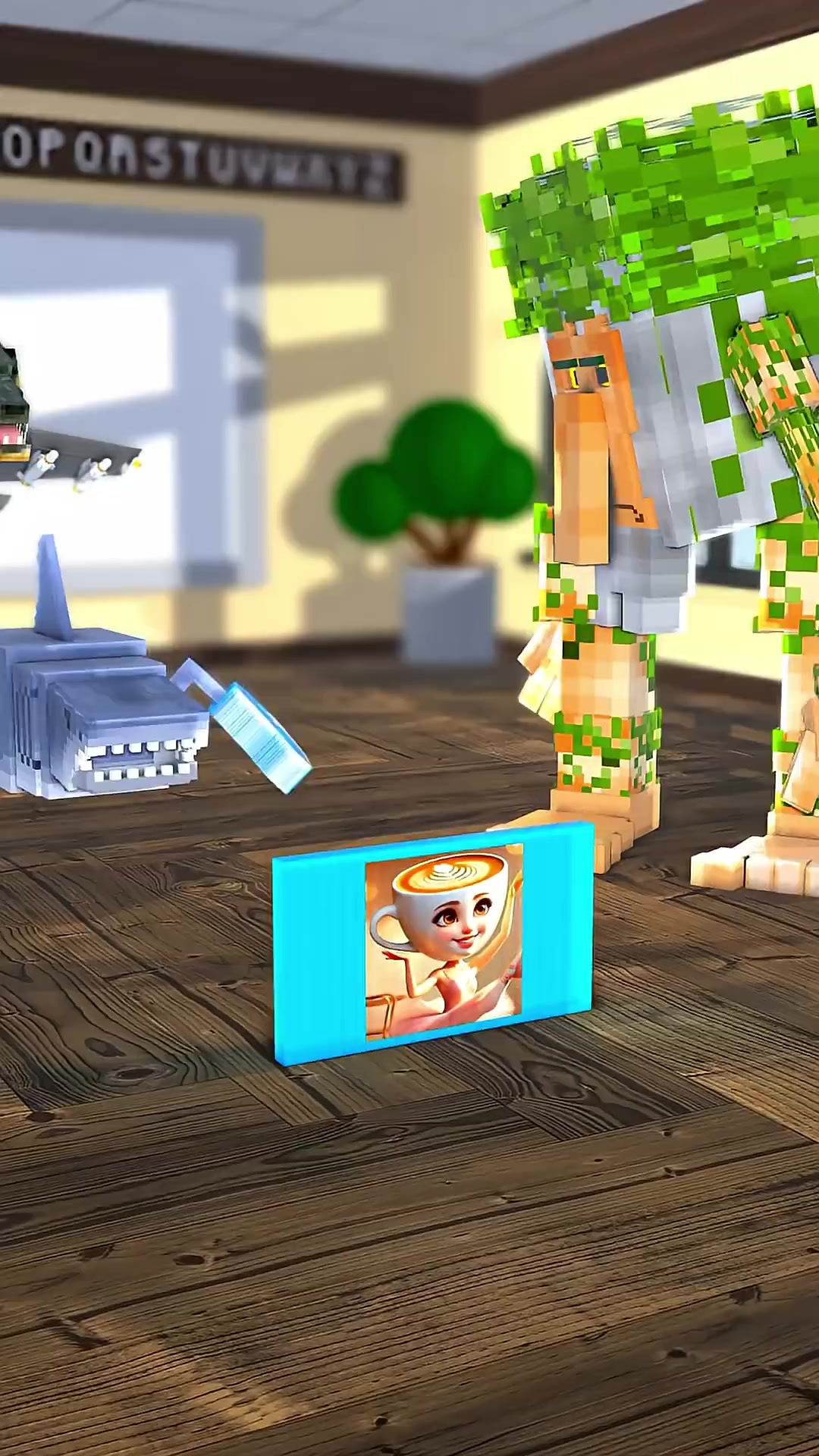 小鲨鱼看着的图片