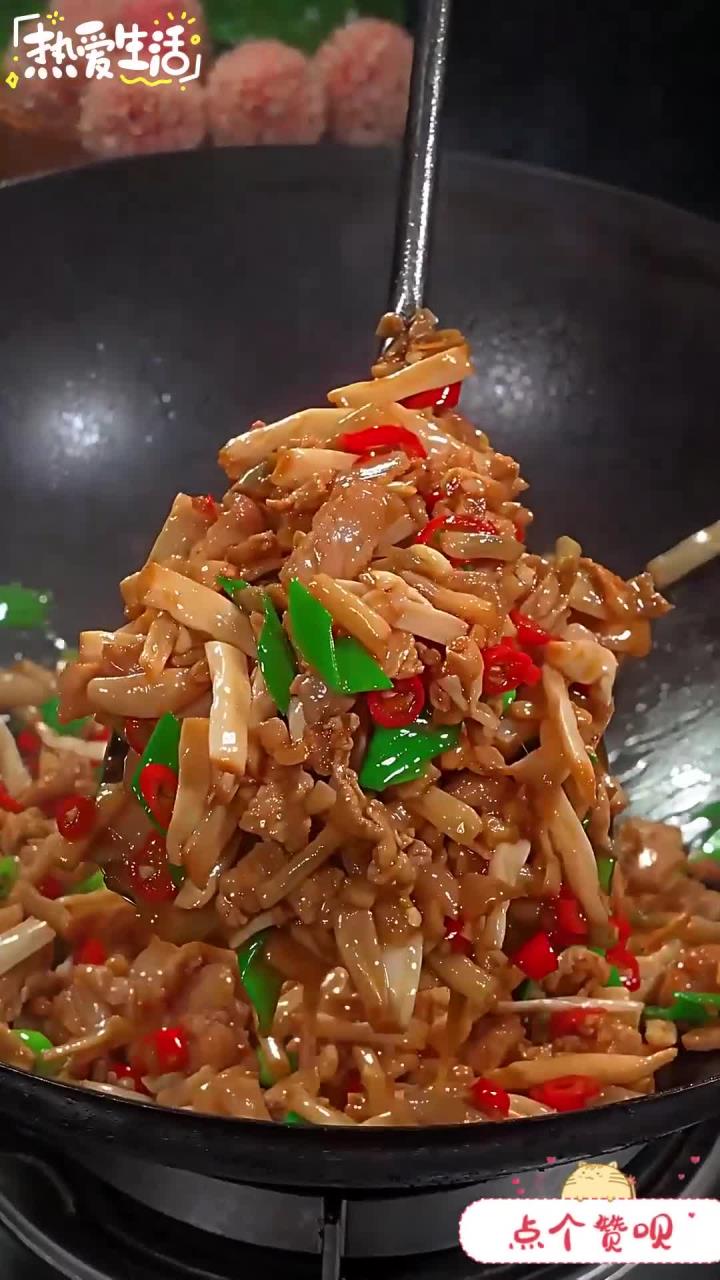 双脆组合配点肉这样一炒太好吃了