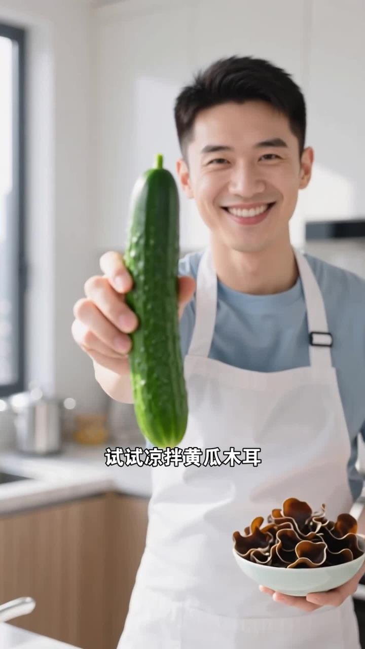 夏季吃黄瓜凉拌木耳,补纤维清肠道,健康养生减脂食～