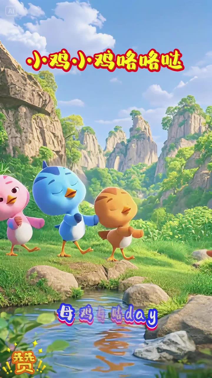 小鸡小鸡咯咯哒儿歌萌鸡小队早教启蒙儿童喜欢的小视频