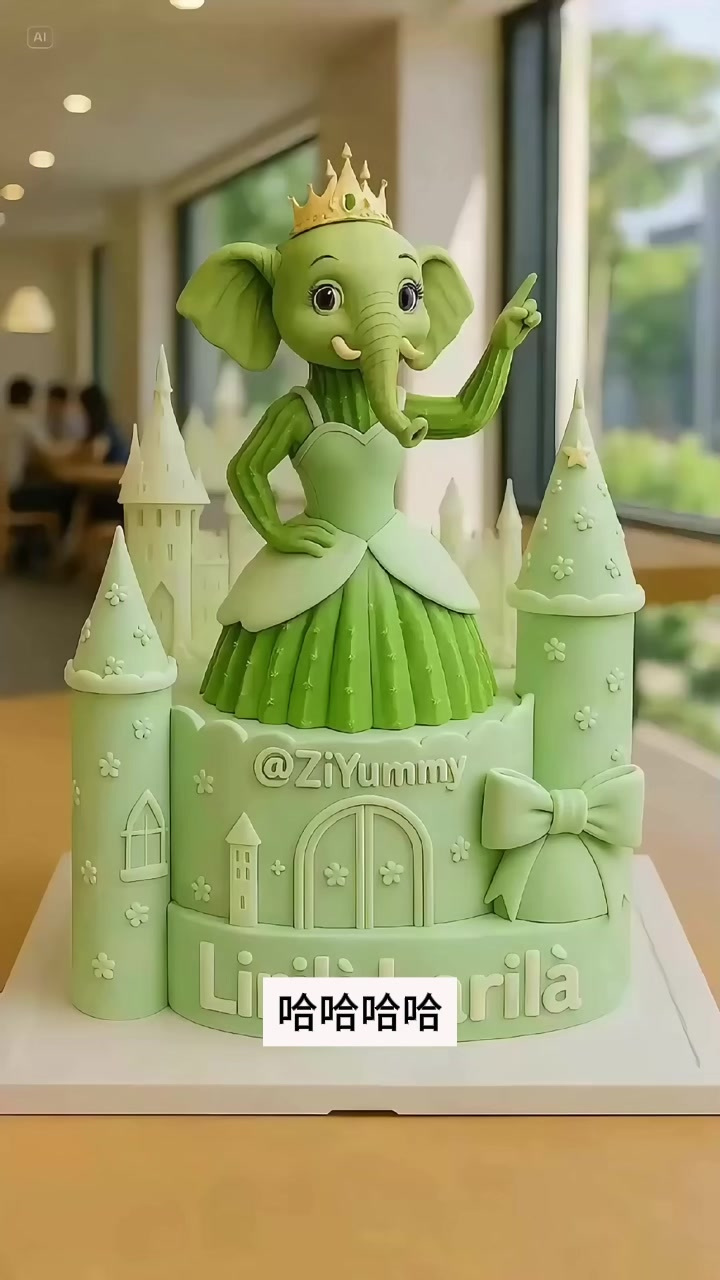小美切开的小人蛋糕