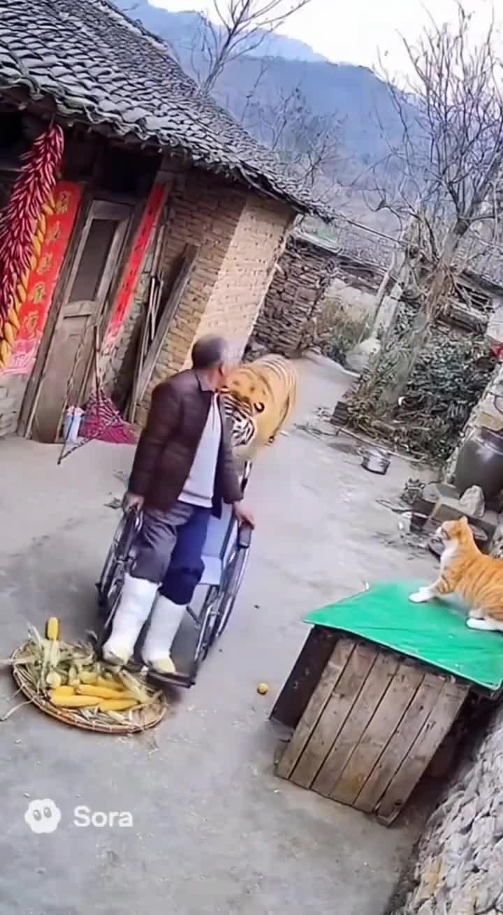 万万没想到 农村趣事 老虎 猫 boo荒诞视频 (1)