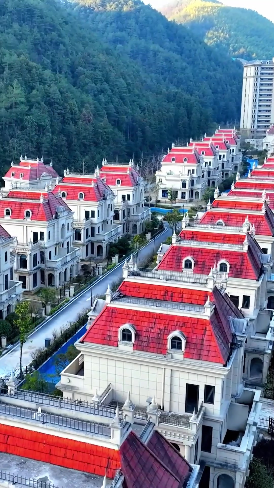 夏季旅游，文成天鹅堡度假酒店坐落于石垟森林公园，距离月姥山