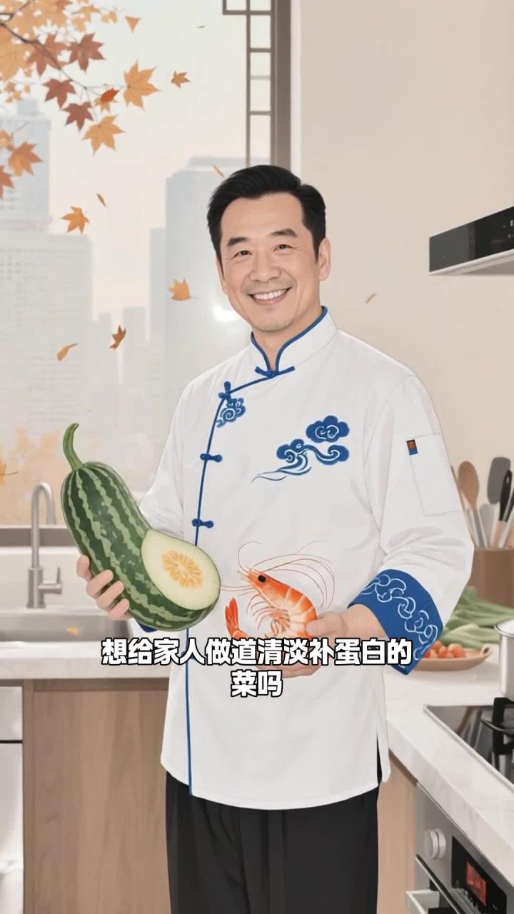 重阳吃冬瓜咋炒，加虾仁补蛋白还清淡！
