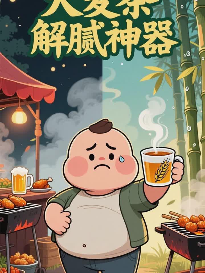 养生小解读:每天喝杯大麦茶,解腻刮油,适合油腻饮食后