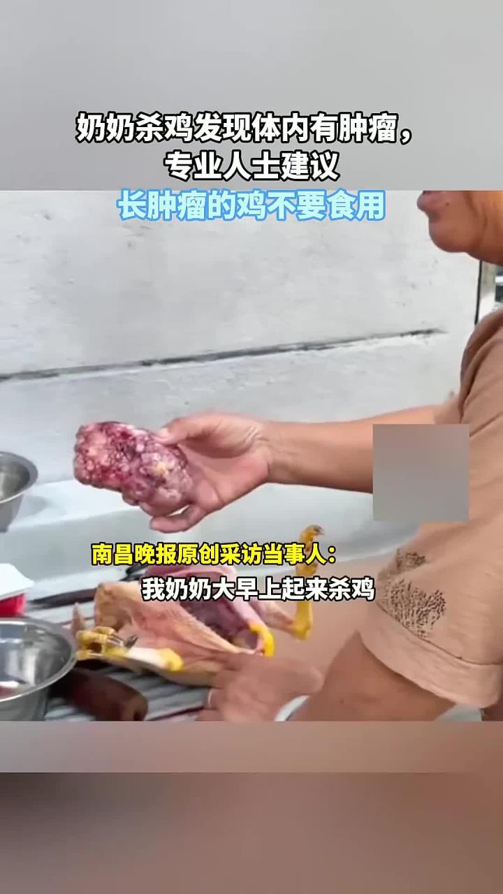 奶奶杀鸡发现体内有肿瘤,专业人士建议:长肿瘤的鸡不要食用