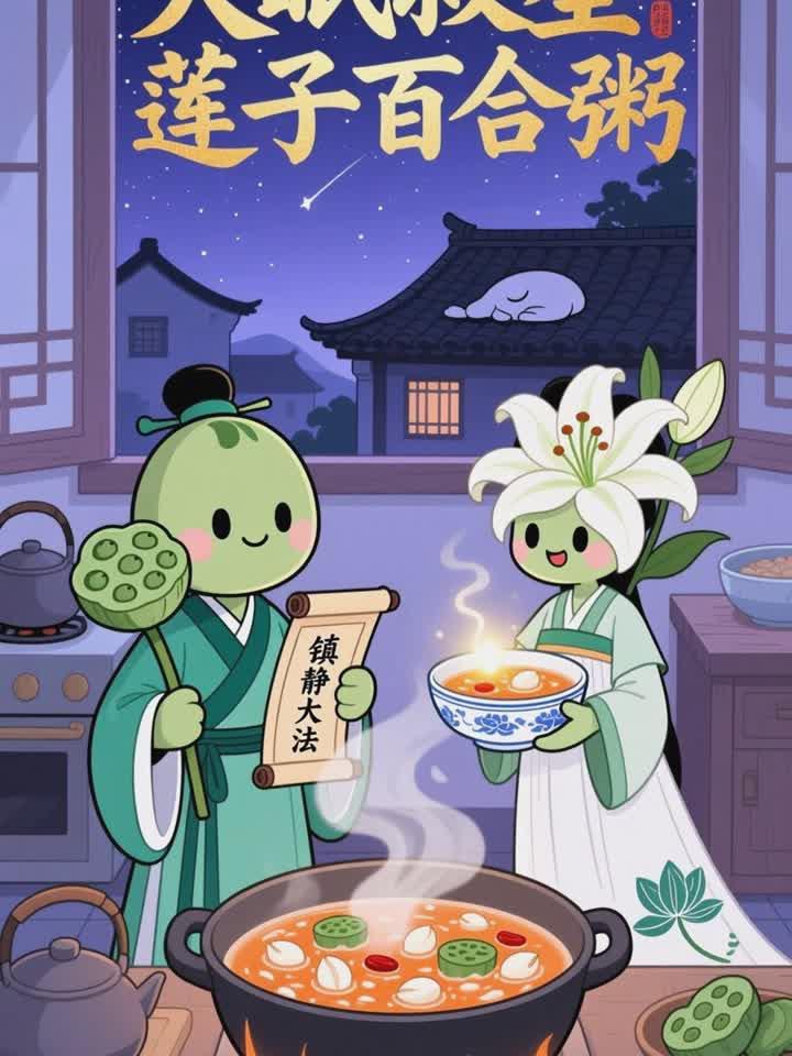 养生小妙招:失眠多梦:莲子 + 百合煮粥,安神助眠不依赖药物