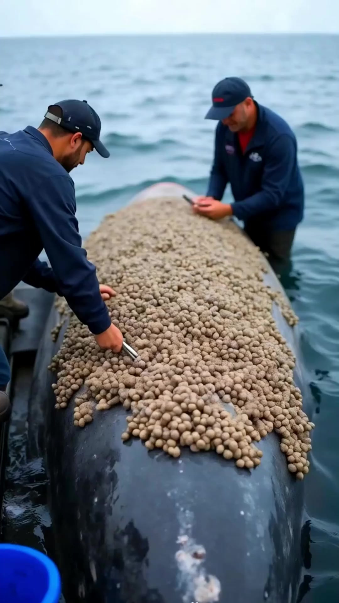 鲸鱼背上“藤壶”清除记：海中“感恩”大戏奇遇