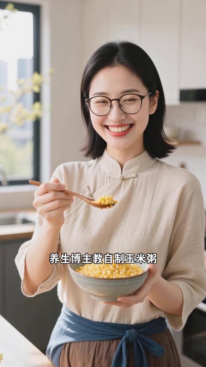 自制玉米粥,健康养生黄～