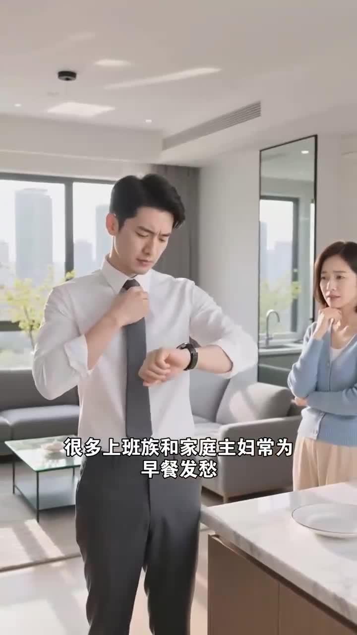 早餐吃牛奶面包配鸡蛋,健康养生超简单～