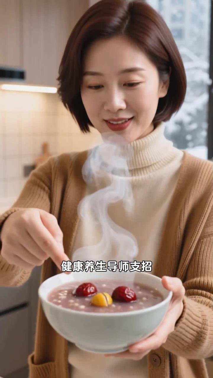 冬季吃板栗粥加红枣,早餐助健康养生～