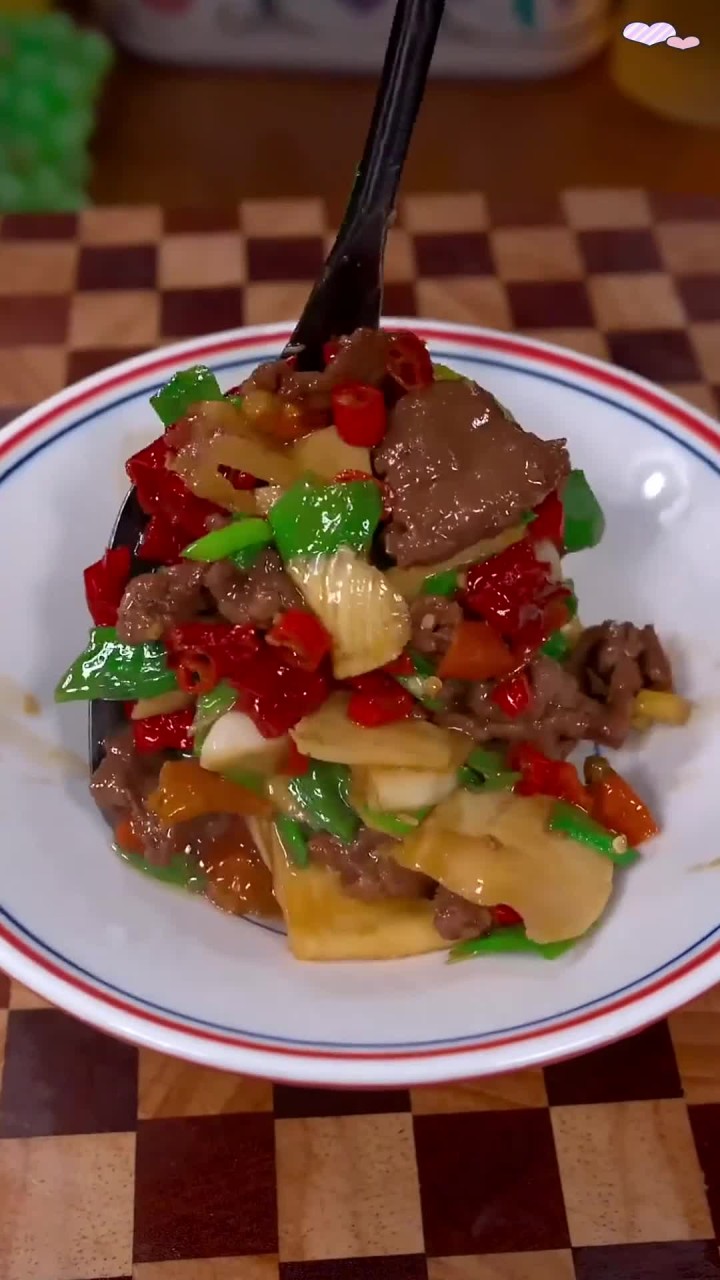 冬季必尝美味,冬笋炒牛肉,简单做法超美味