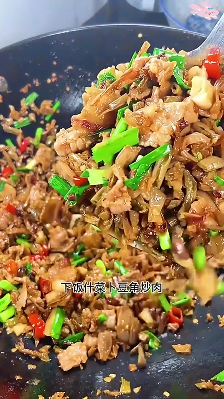 湖南家常菜卜豆角炒肉,香辣可口,带你回忆童年家乡的味道
