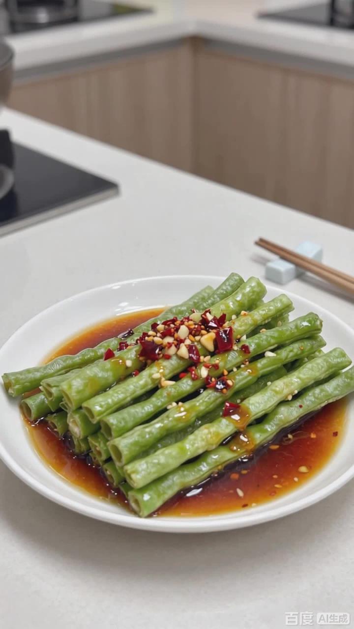 凉拌豇豆，酸辣爽口，夏日家常菜
