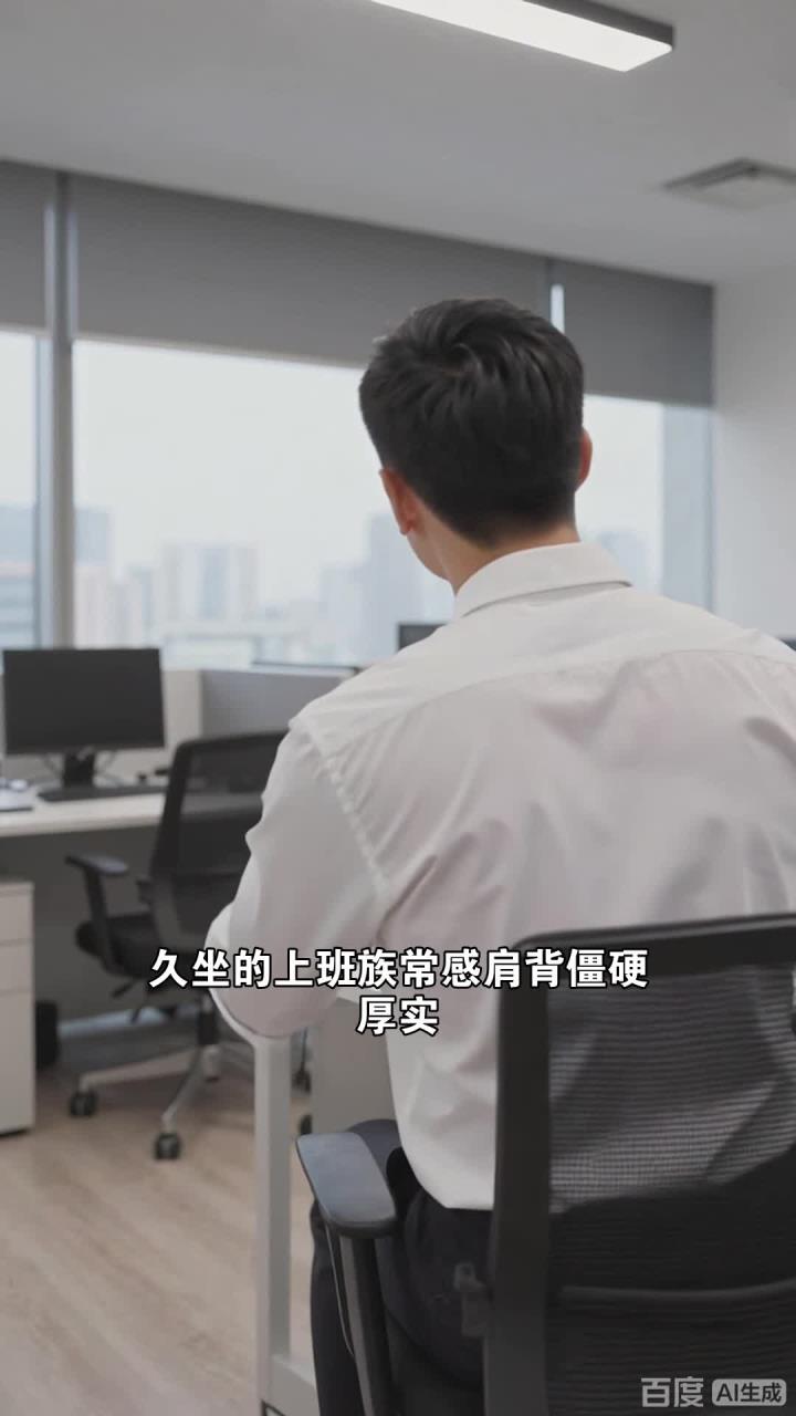 久坐党久坐肩背厚,做拉伸运动,松解肌肉还能塑形