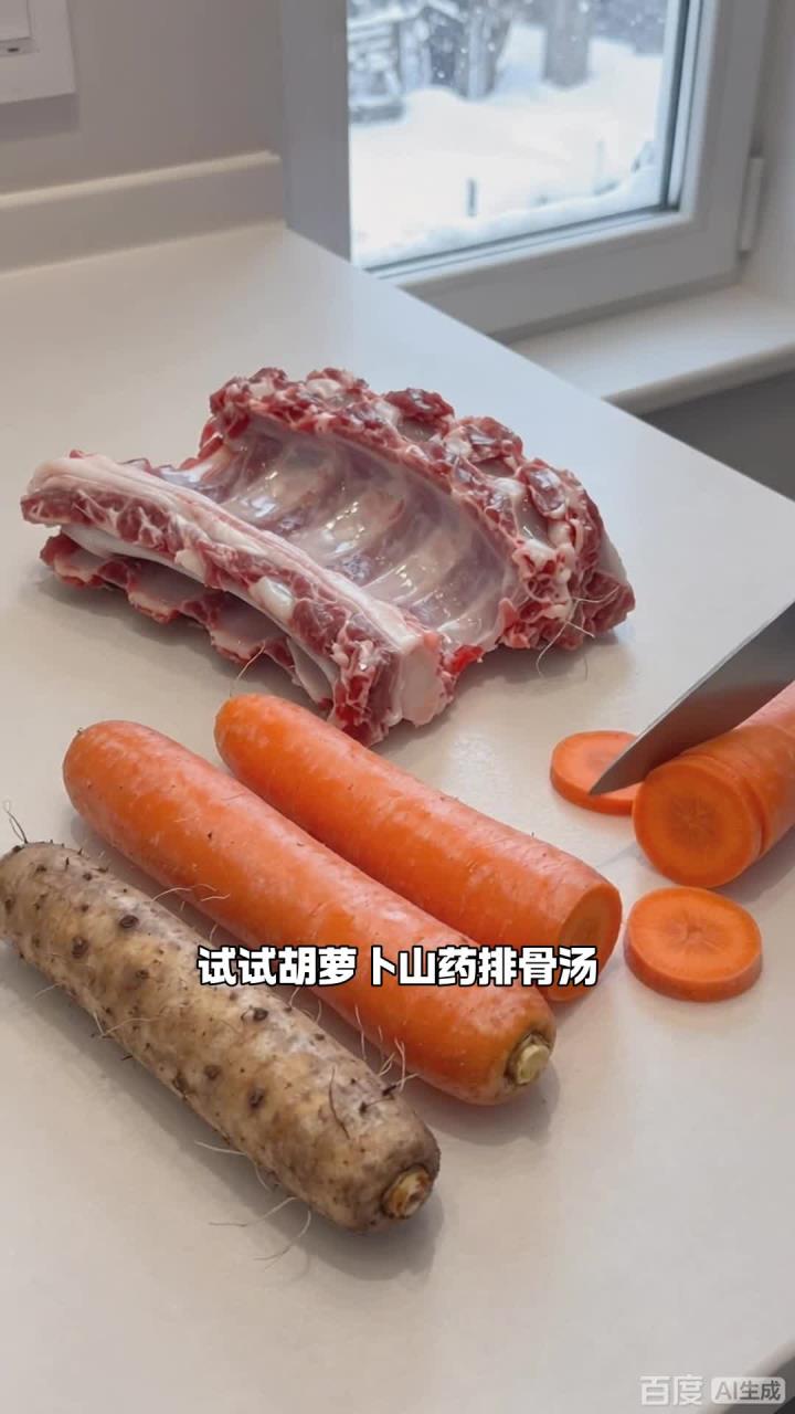 胡萝卜山药排骨汤,营养均衡,全家都爱喝