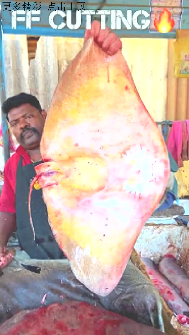 印度人都是如何处理大鳐鱼的,全程高能,看着很解压国外美食