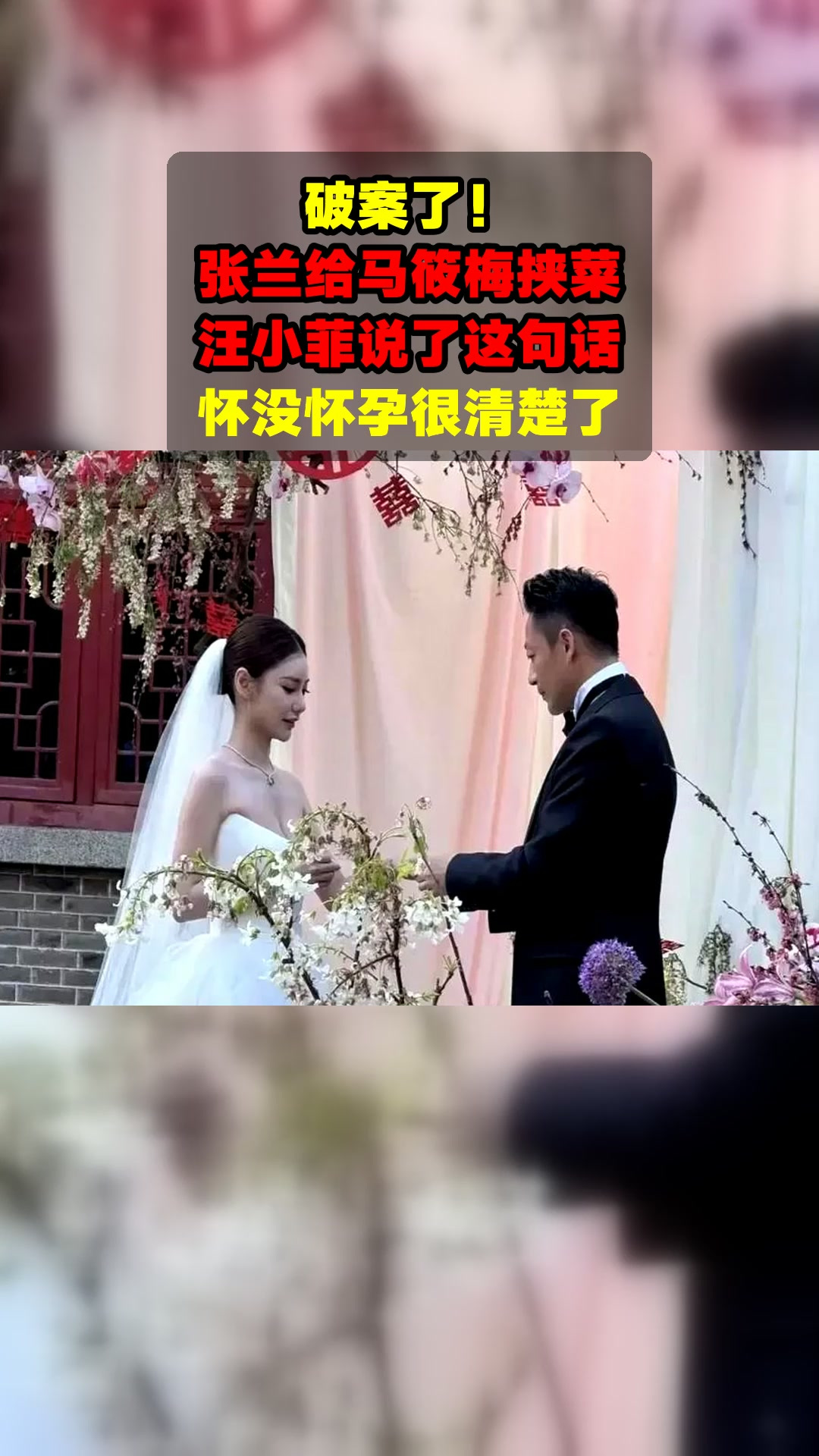 破案了！张兰给马筱梅挟菜，汪小菲说了这句话，怀没怀孕很清楚了