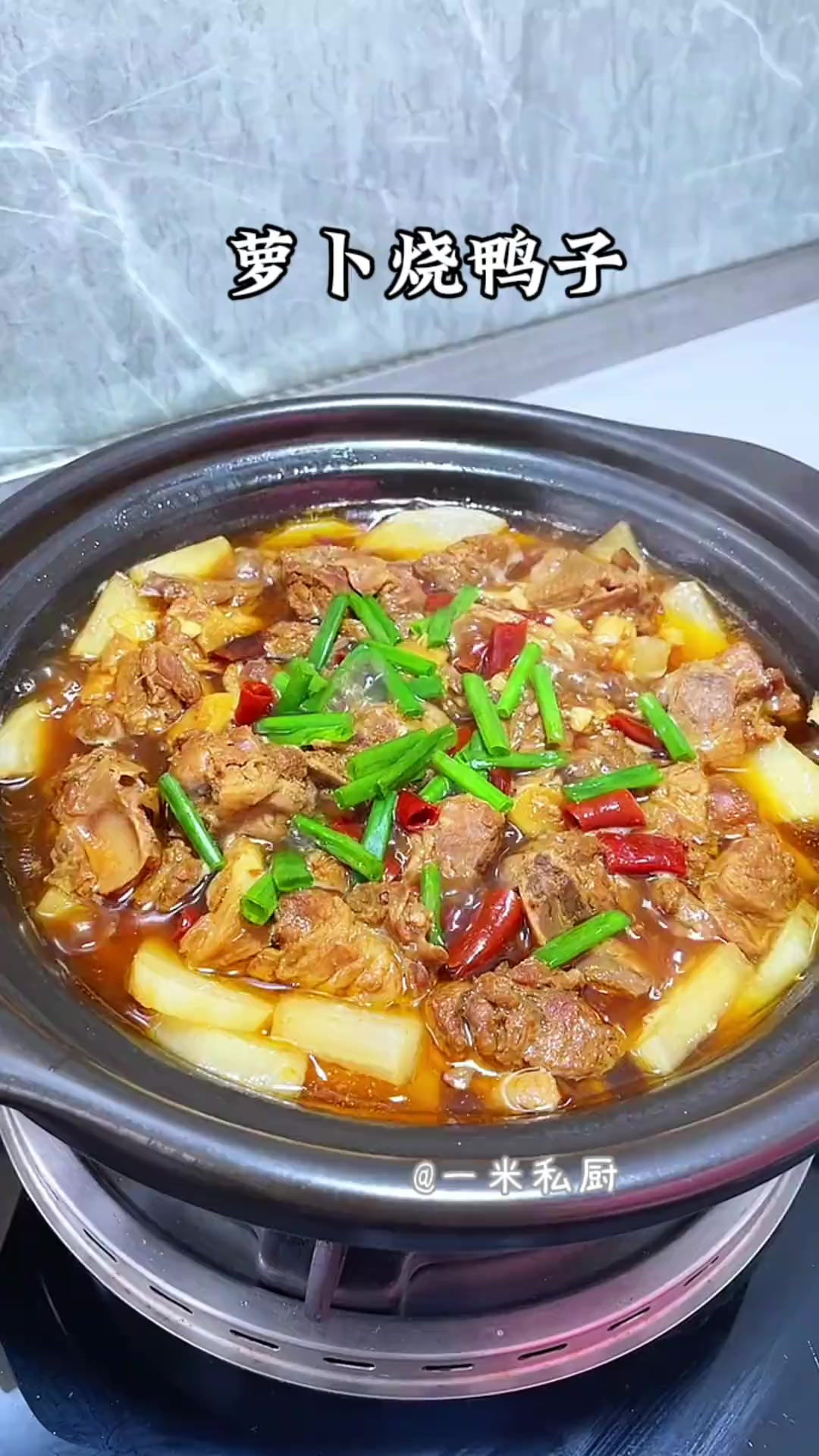 萝卜烧鸭子,又是一道费米饭的菜,鸭肉香辣入味,萝卜也超好吃
