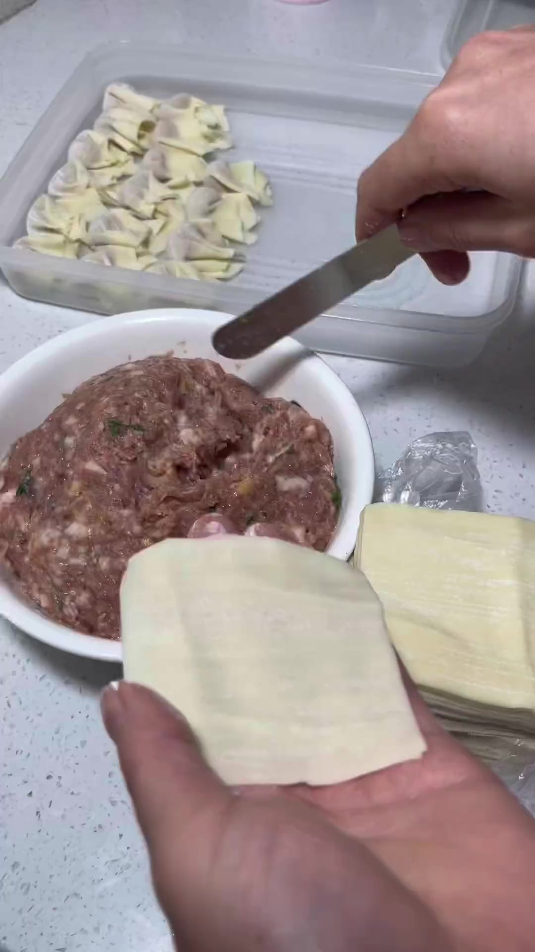 一看就会的馄饨包法