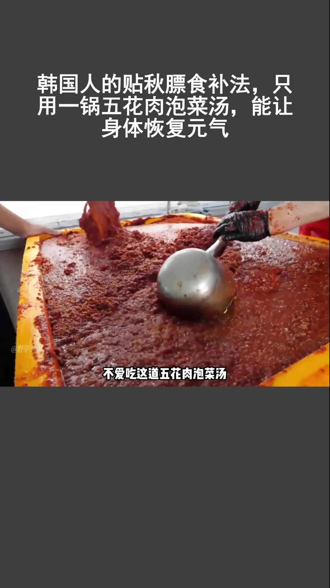 韩国人的贴秋膘食补法,只用一锅五花肉泡菜汤,能让身体恢复元气