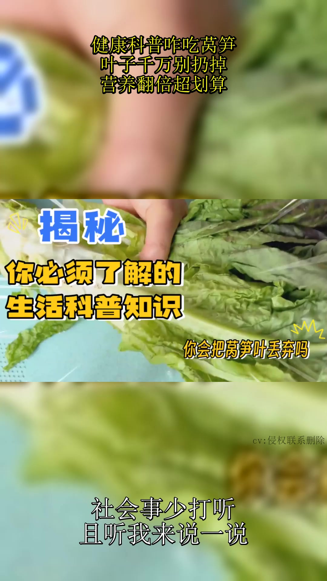 健康科普咋吃莴笋?叶子千万别扔掉!营养翻倍超划算