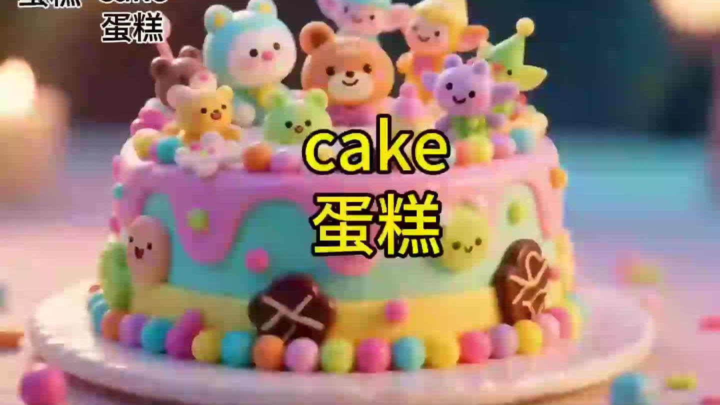 cake蛋糕,10秒记单词,默写一遍增强记忆