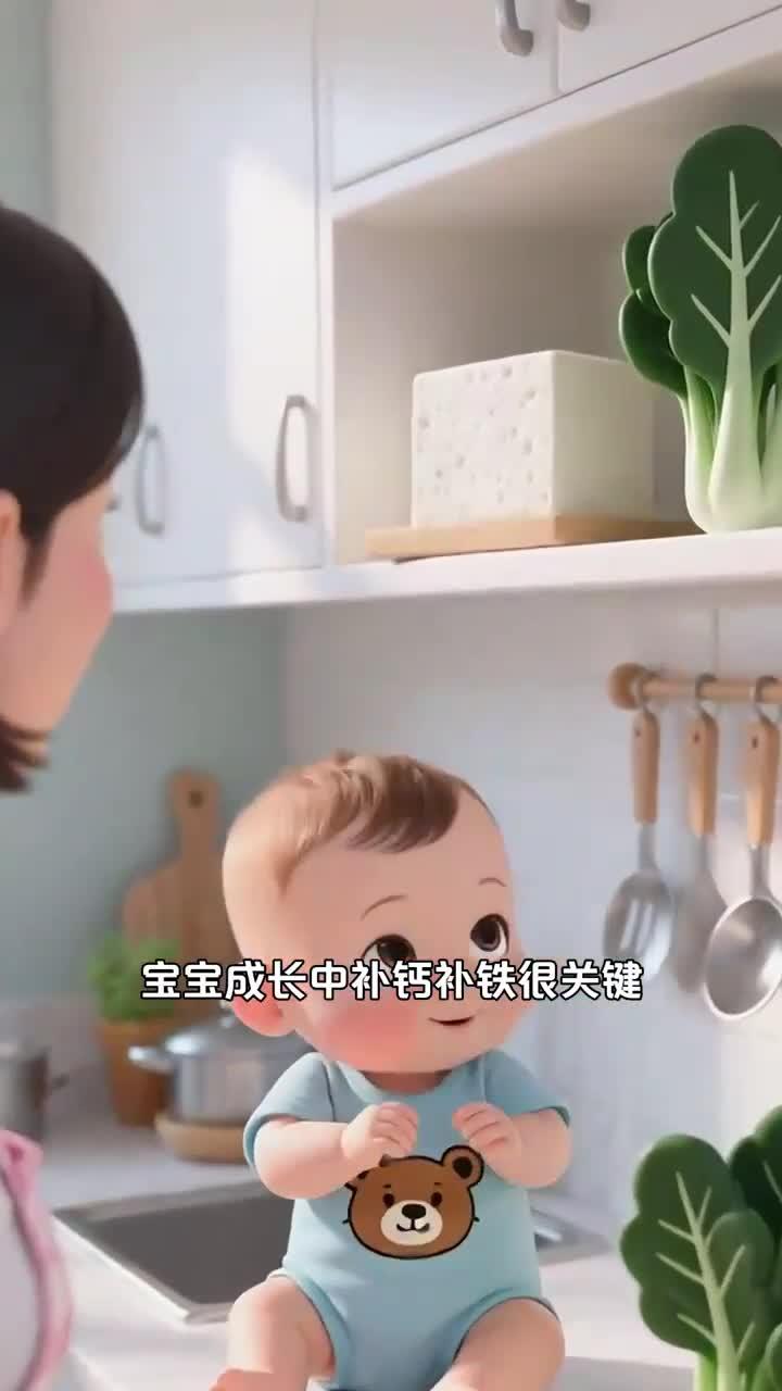 宝宝辅食豆腐羹,健康养生 4 种蔬菜搭配,补钙补铁
