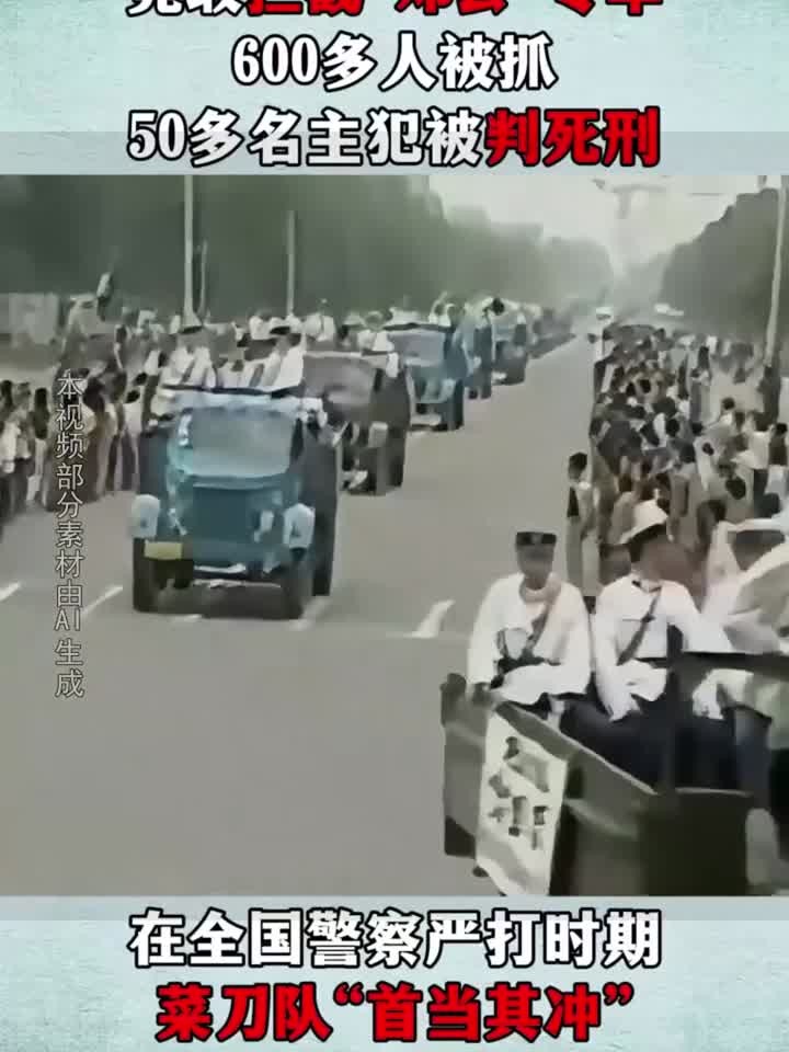 1983年唐山菜刀队影像,拦截中央专车,惹祸上身“全队覆灭”